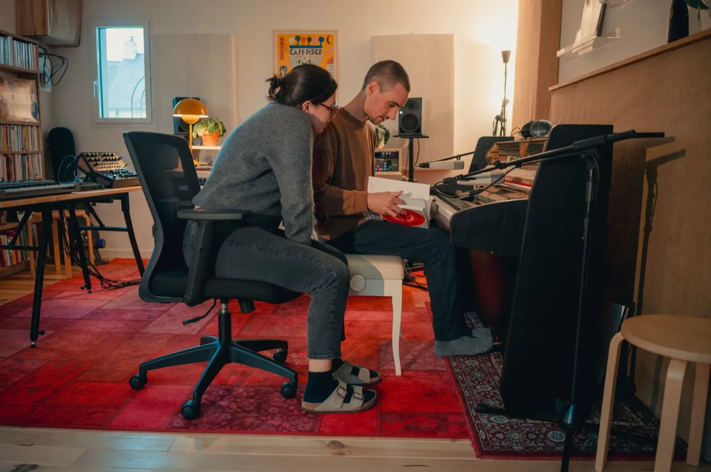 Listening back with a musician